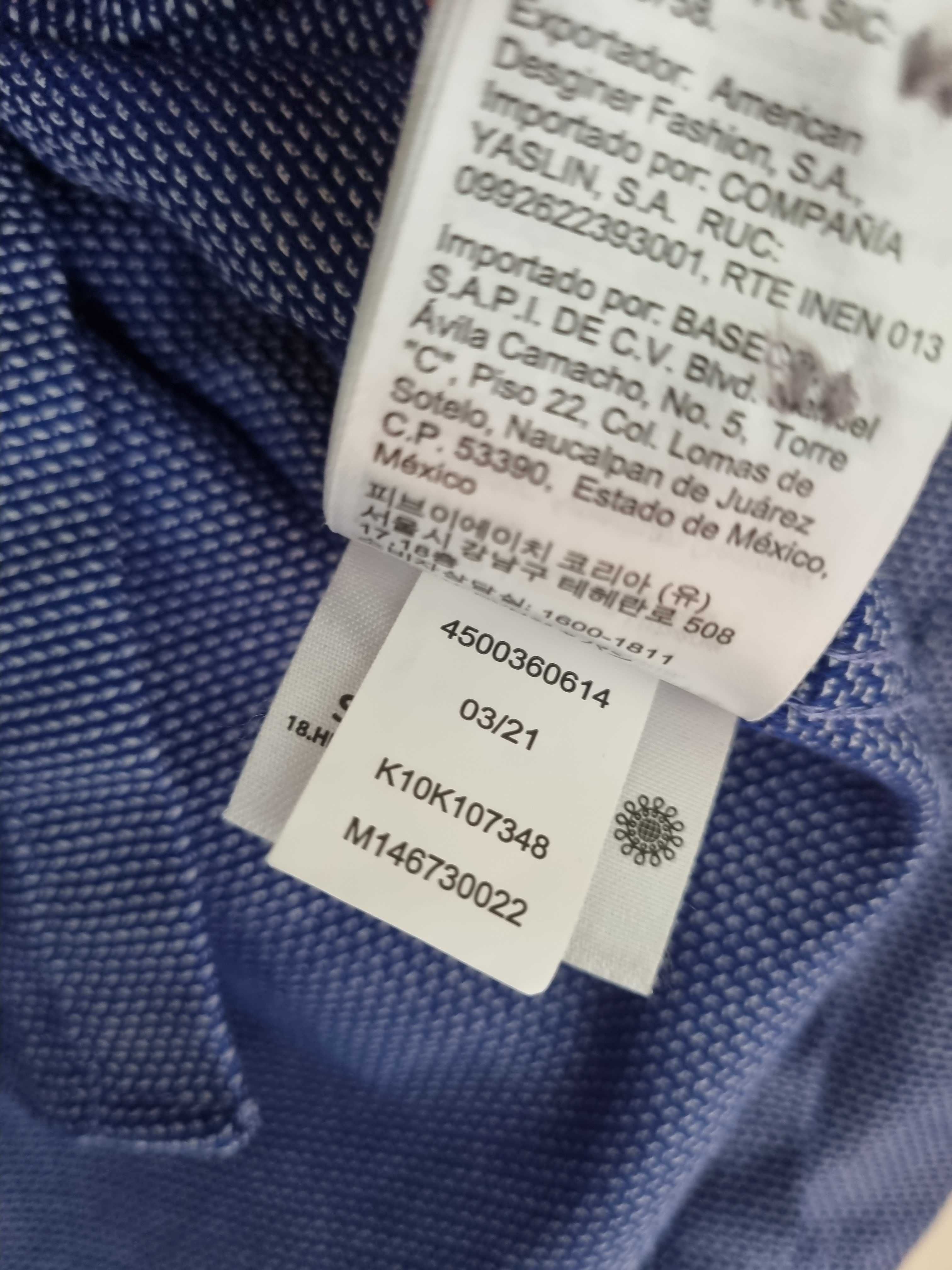 Niebieska bawełniana koszula z długim rękawem 41/16 Calvin Klein