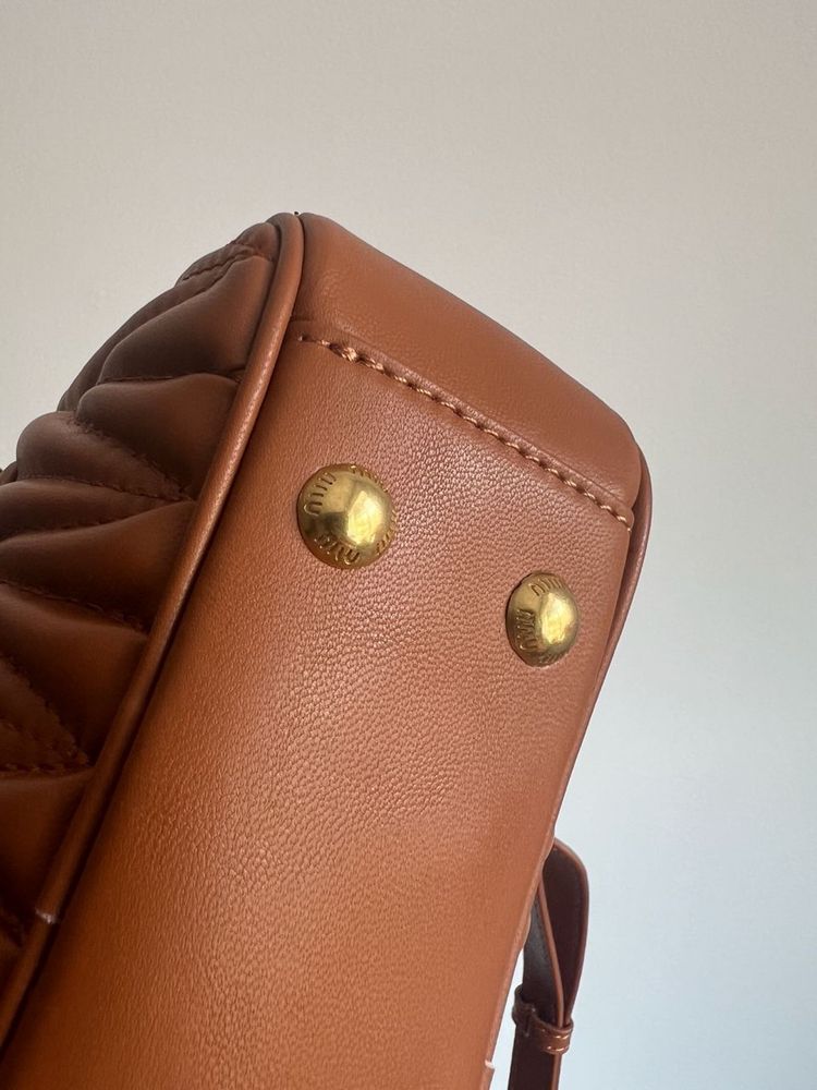 Torebka Miu Miu arcadie matelasse nappa brown