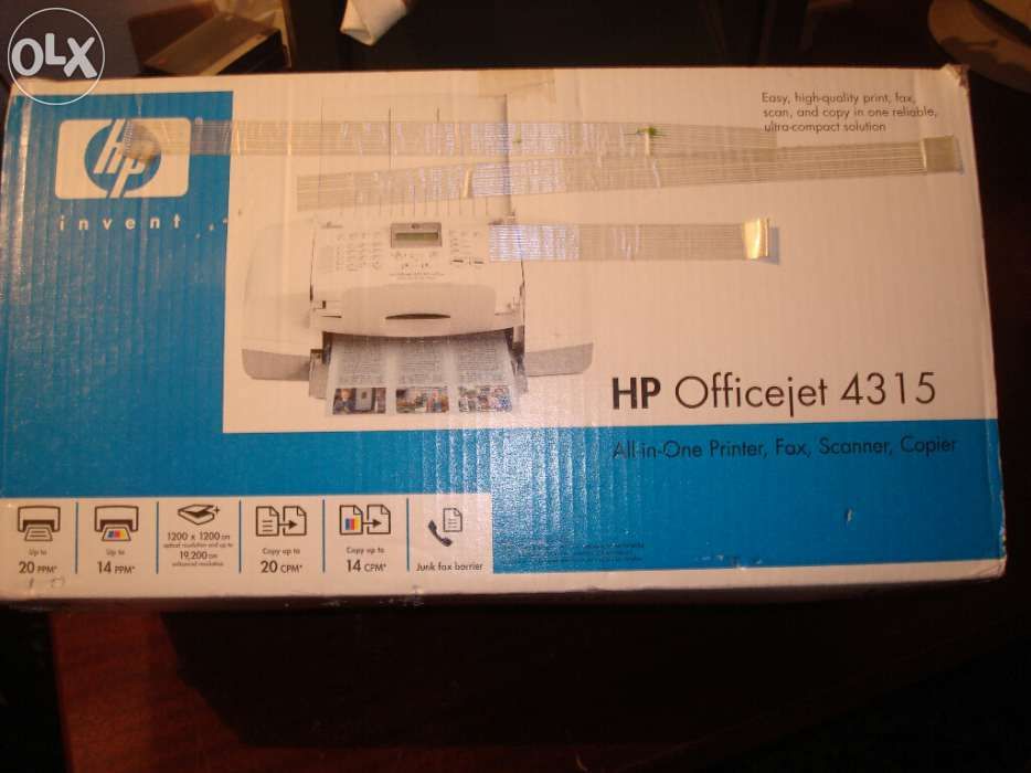 HP OfficeJet 4315 como nova Impressora/Fax/Scanner