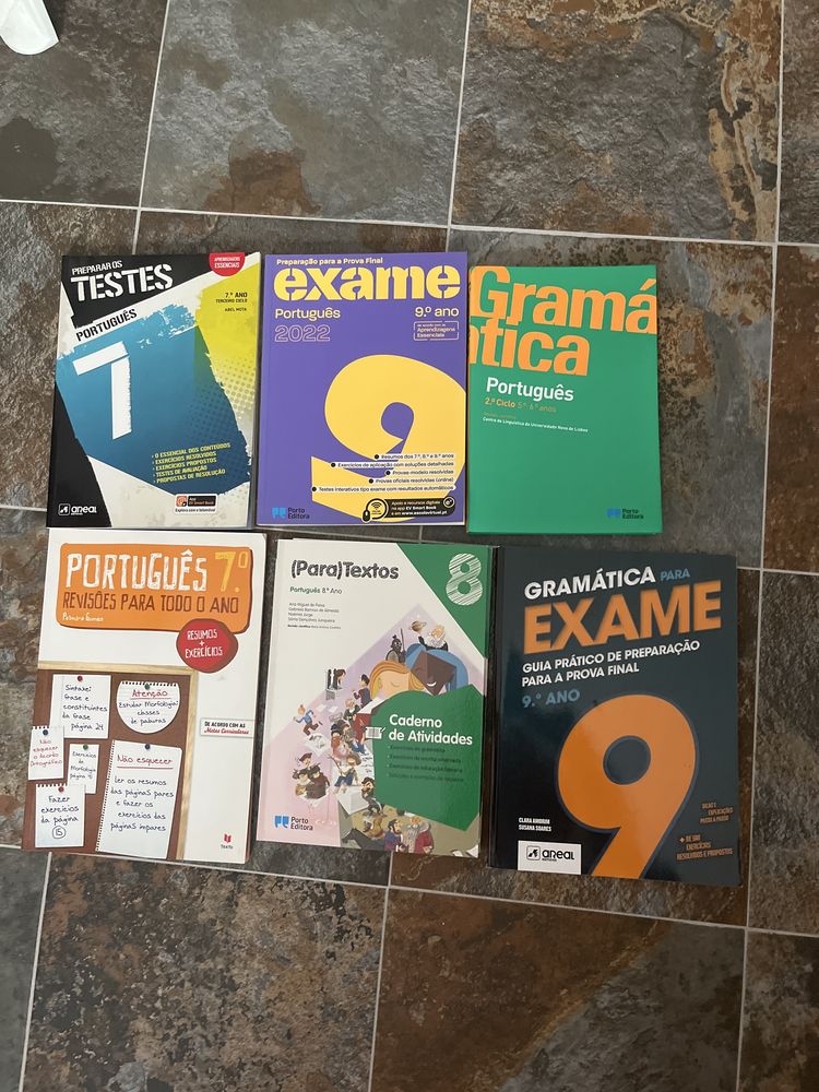 Livros de exercícios Português 3 ciclo + preparação para o exame