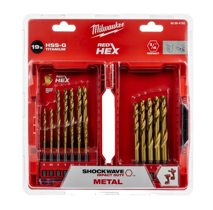 wiertła do metalu swave hss-g tin zestaw 19szt.