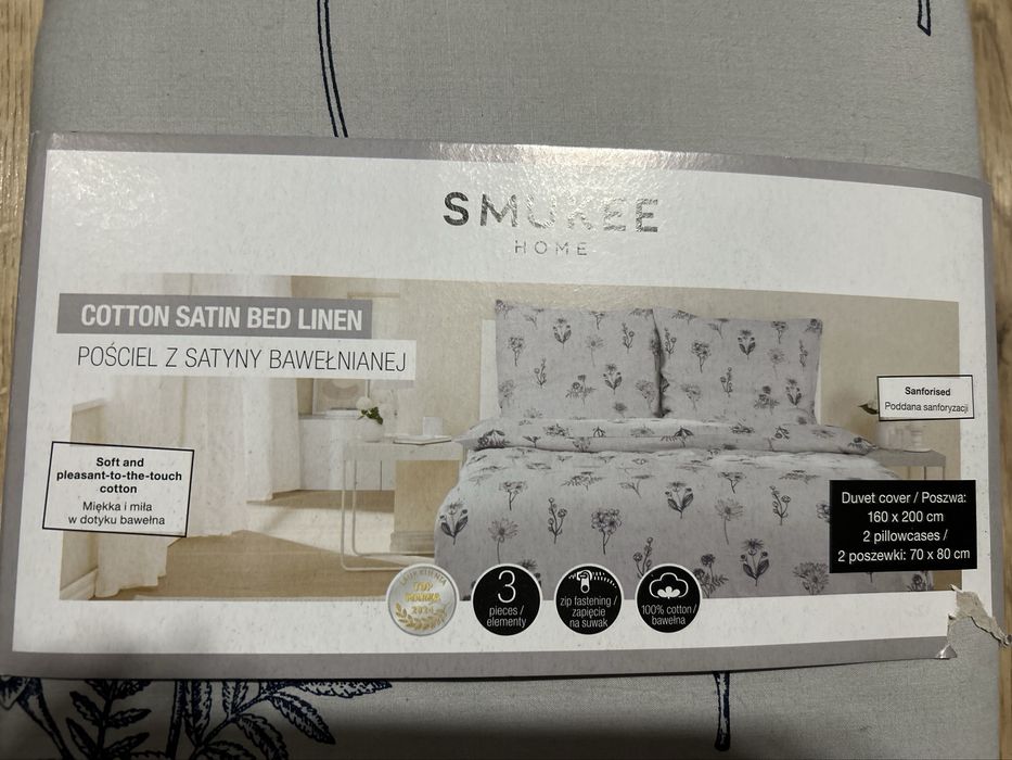 Nowa posciel 160x200 2 poszewki  bawelna satynowa komplet pościeli