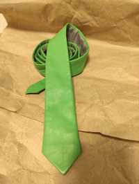 Краватка зелена салатова шкіряна галстук зеленый салатовый кожаный