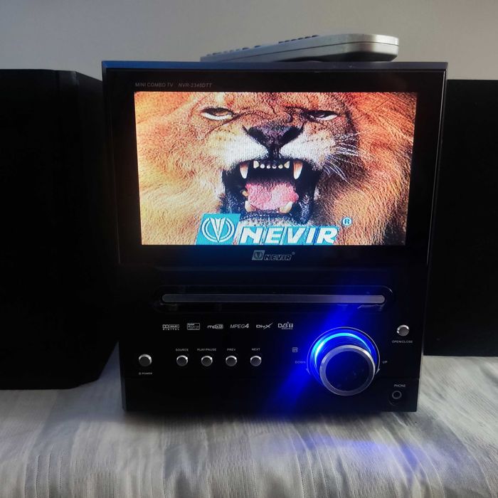 Mini combo TV 7'' DVD TDT USB MP3 MPEG 4 Rádio Nevir NVR-2345DTT