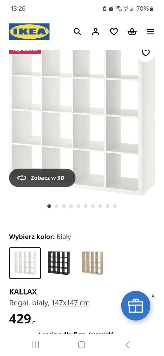 Regał szafka kalax z ikea + 3 pudełka z pepco
