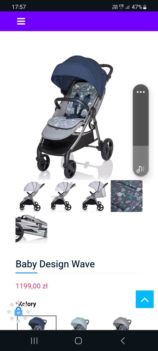 Spacerówka baby design WAVE do 22kg