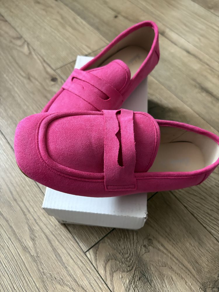 Mokasyny fuksja 37 Nowe