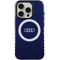 Etui Audi IML Big Logo MagSafe iPhone 15 Pro 6.1" Niebieskie