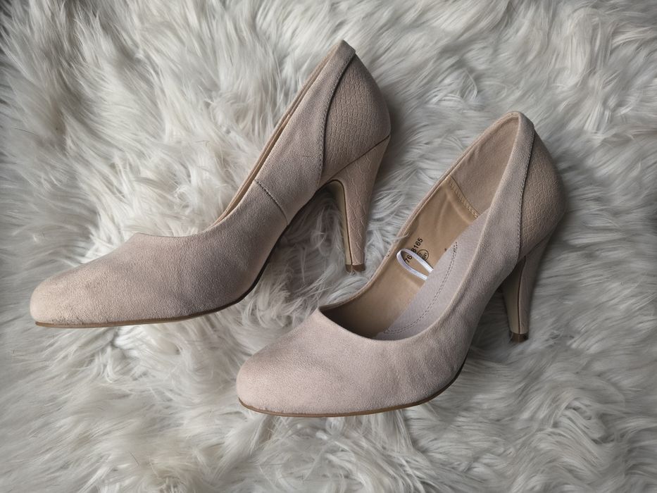 Buty ślubne weselne jasny róż WideFit extra comfort r. 40/41