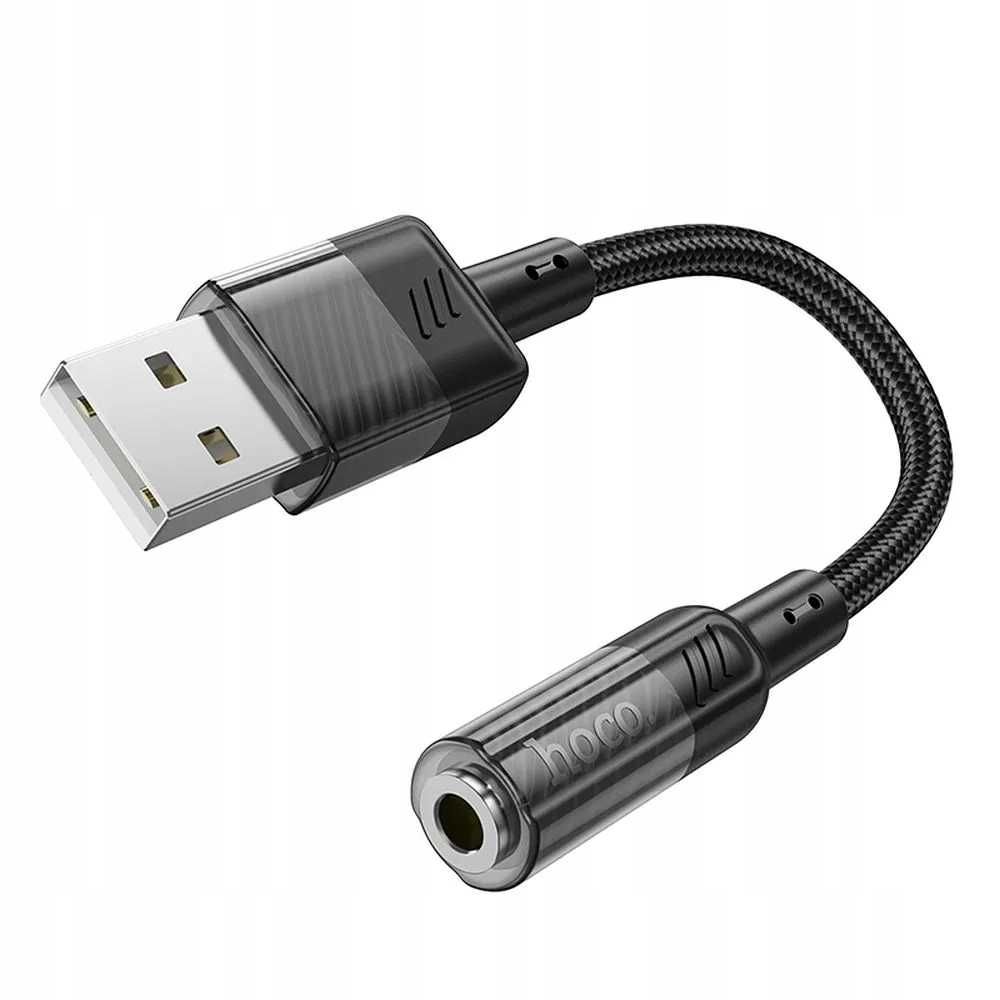 HOCO adapter AUX USB A (męski) do Jack 3,5 mm (żeński) LS37 0,15 m