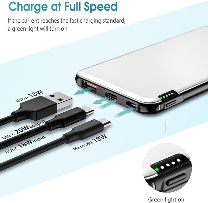 tntor przenośna ładowarka 10000 mah usb-c