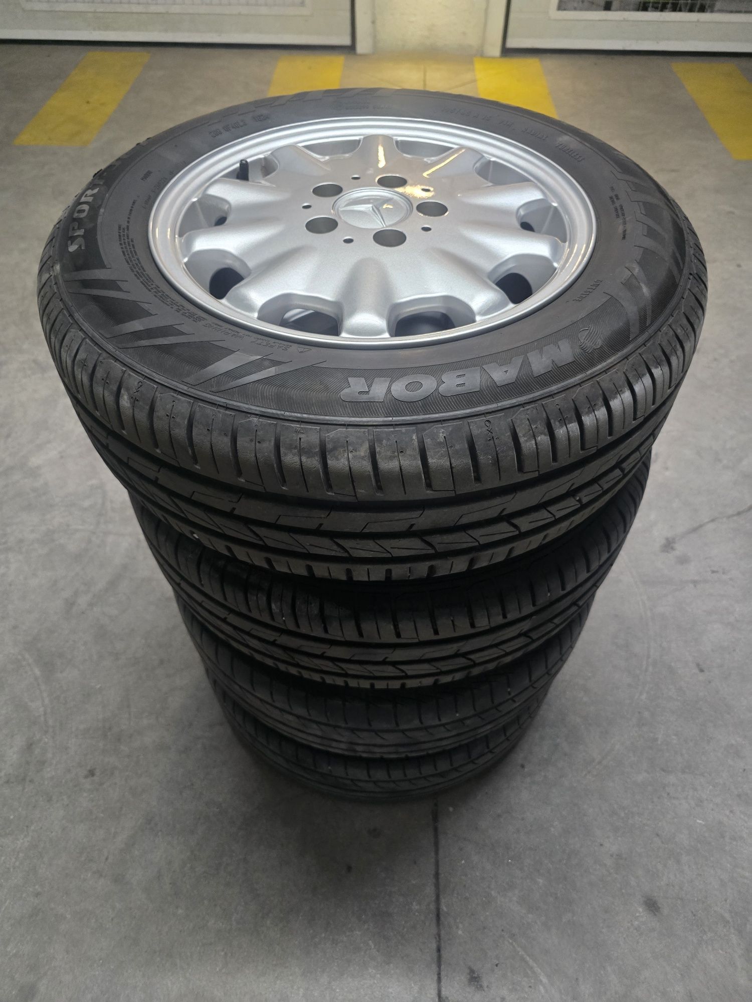 4- Jantes Mercedes 15 Originais C/Pneus 5x112