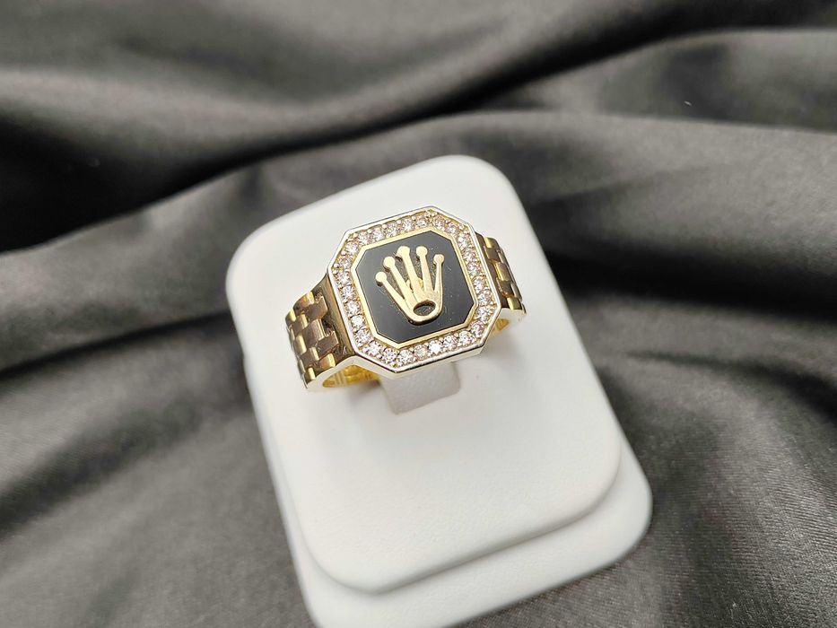 NOWY Złoty Sygnet ROLEX r23 / Złoto 585