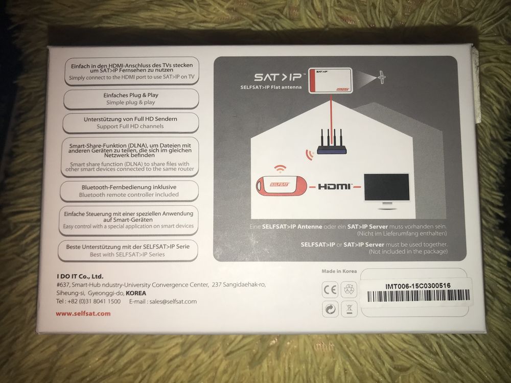 Selfsat SAT>IP Wi-Fi Dongle Nowy Pilot antena satelitarna