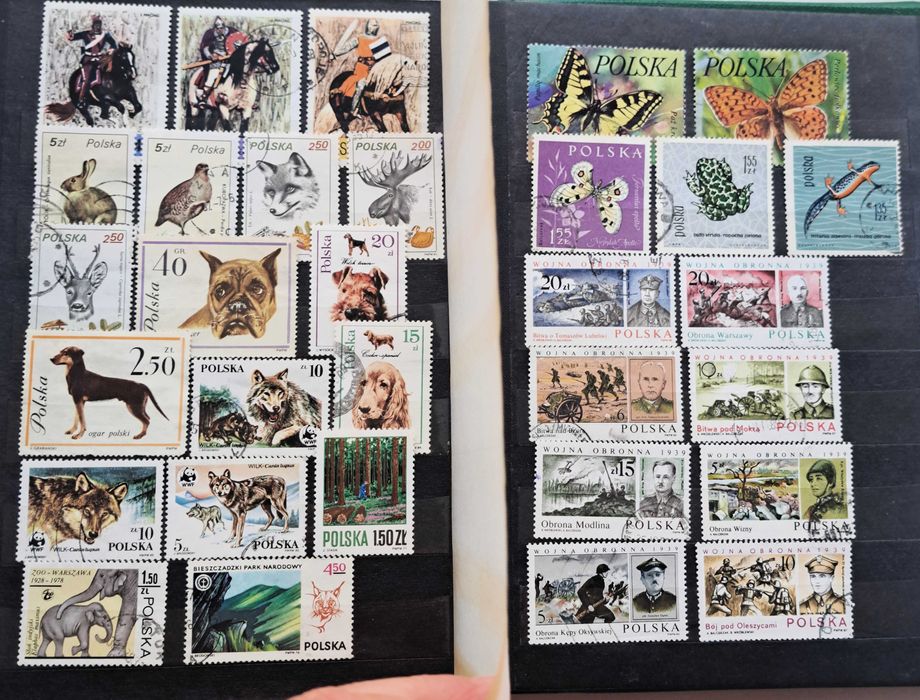 Klaser ze znaczkami z PRL