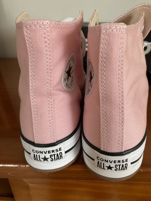 Tenis bota all star rosa plataforma converse NOVOS