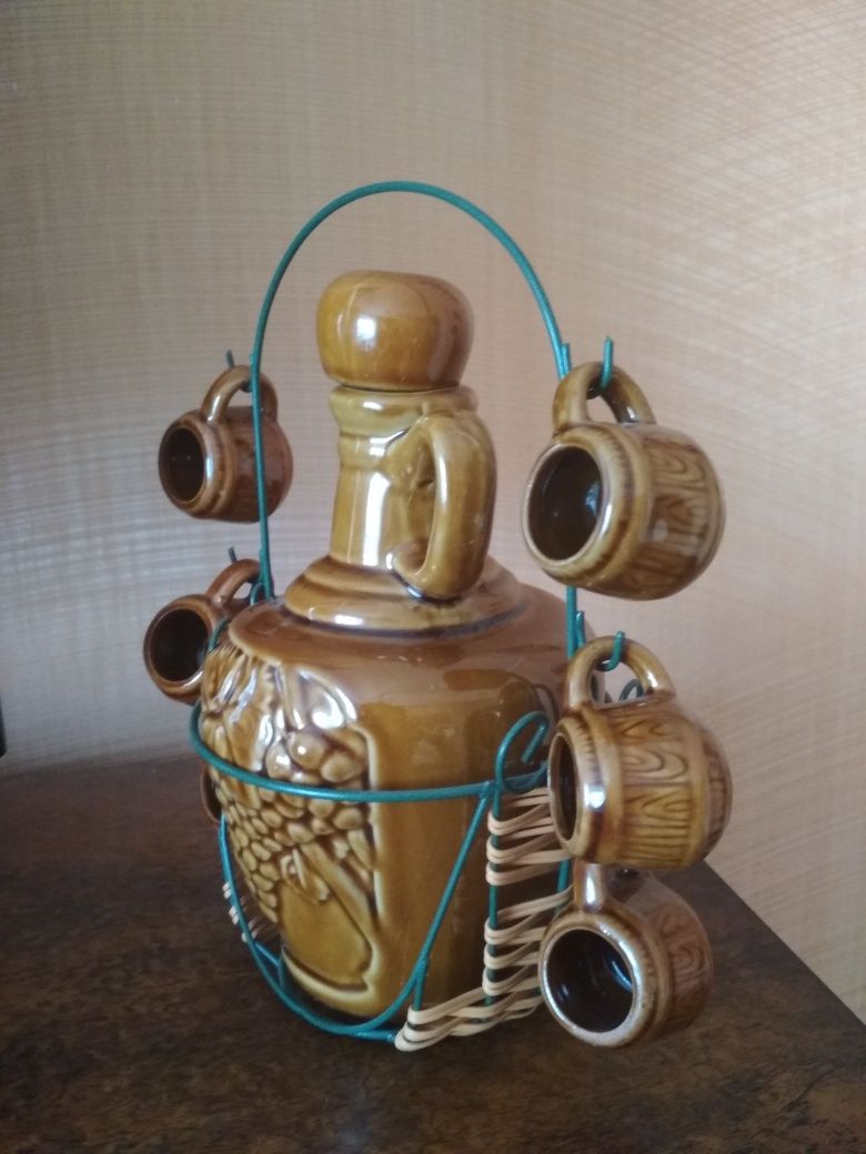 Коньячный набор  из  керамики  Болгария
