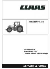 Katalog części Claas ARES 617, 627, 637, 647, 657, 667, 677, 687, 697