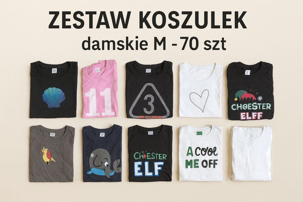 Port Company Damskie koszulki bawełna  t-shirt 70szt  rozmiar M  hit