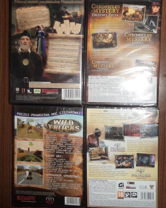 retro gry przygodowec PC 4 sztuk, Nostradamus, TopWare, CI games,
