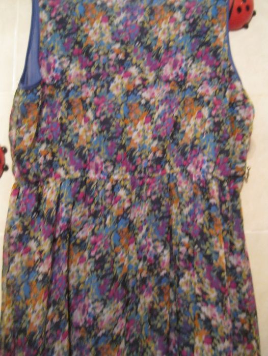 блуза блузка ТУНИКА 24 56-58 2XL легкая фирменная голубая синяя цветы