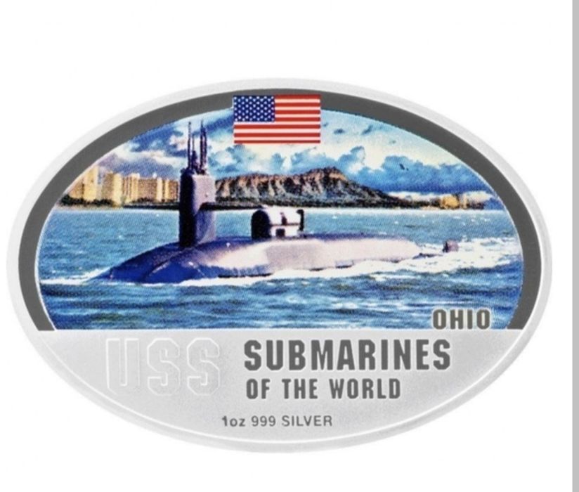 Серебряные монеты подводные лодки мира