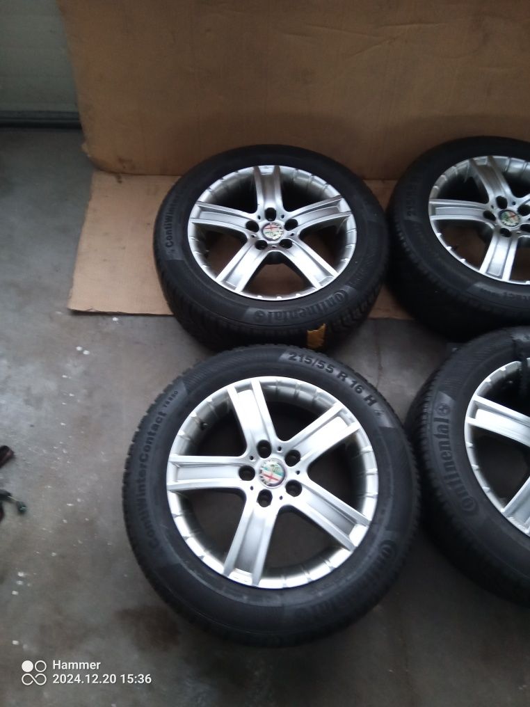 Felgi opony zimowe 215 /55 r16 Continental felgi 7j 16 et38