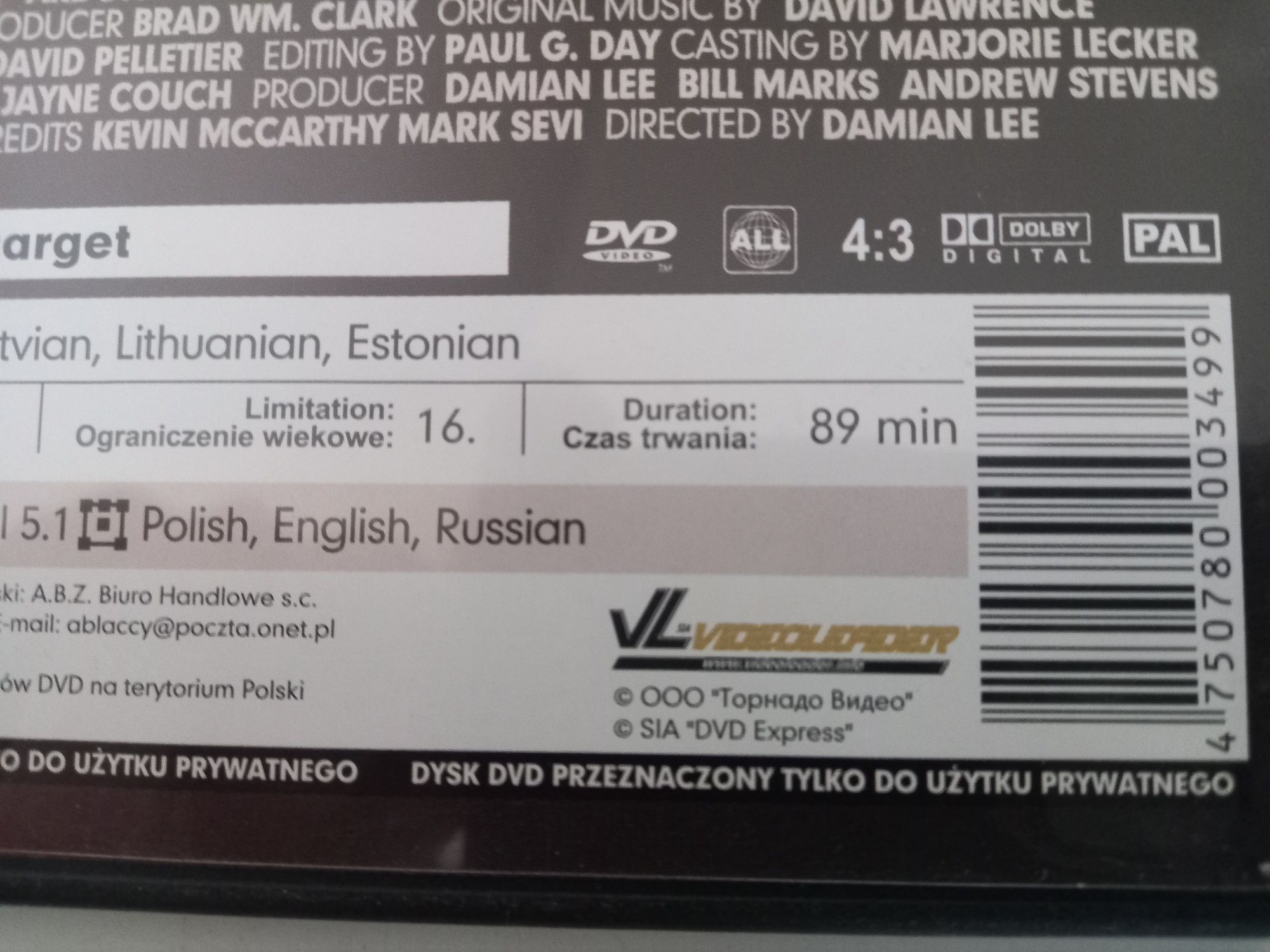 Film Ruchomy Cel DVD Video