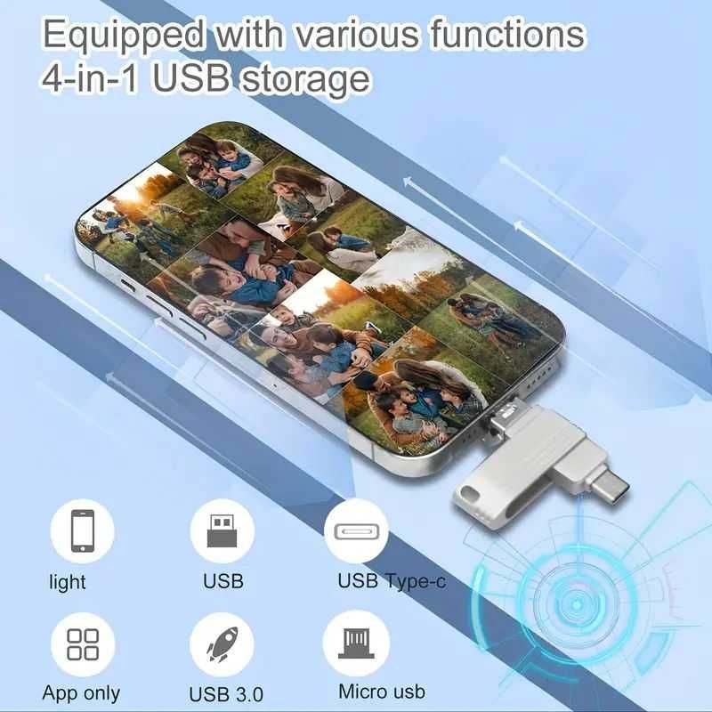 Pendrive pamięć 512GB 3w1 USB C USB Iphone SPP747