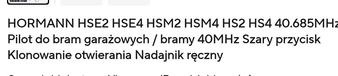 Pilot zamiennik HSE2 HSE4 685MHz i inne