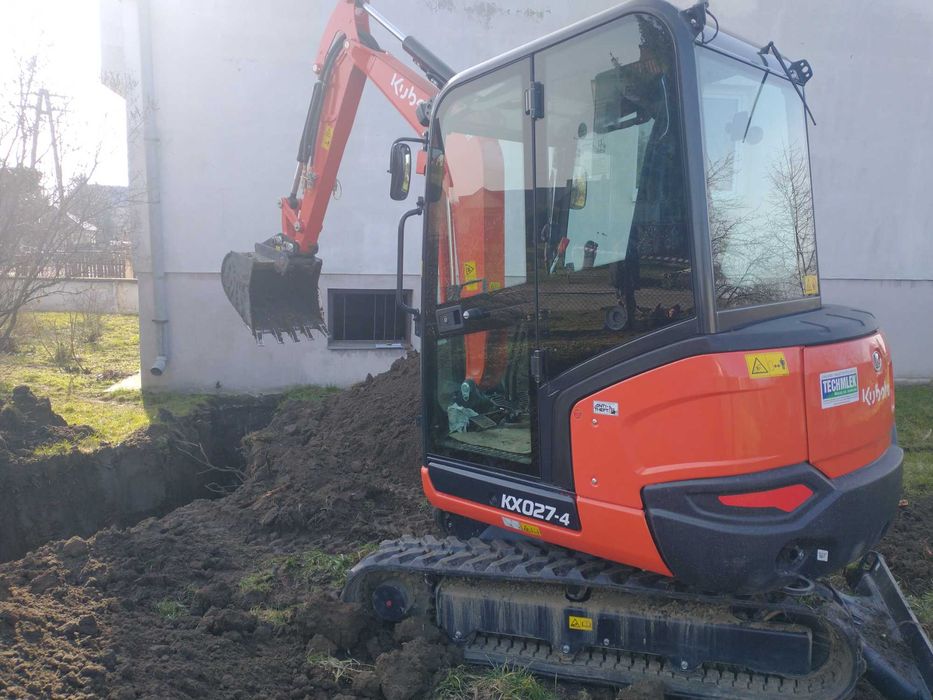 minikoparka usługi wiertnica wywrotka do 3,5 t wykopy roboty ziemne