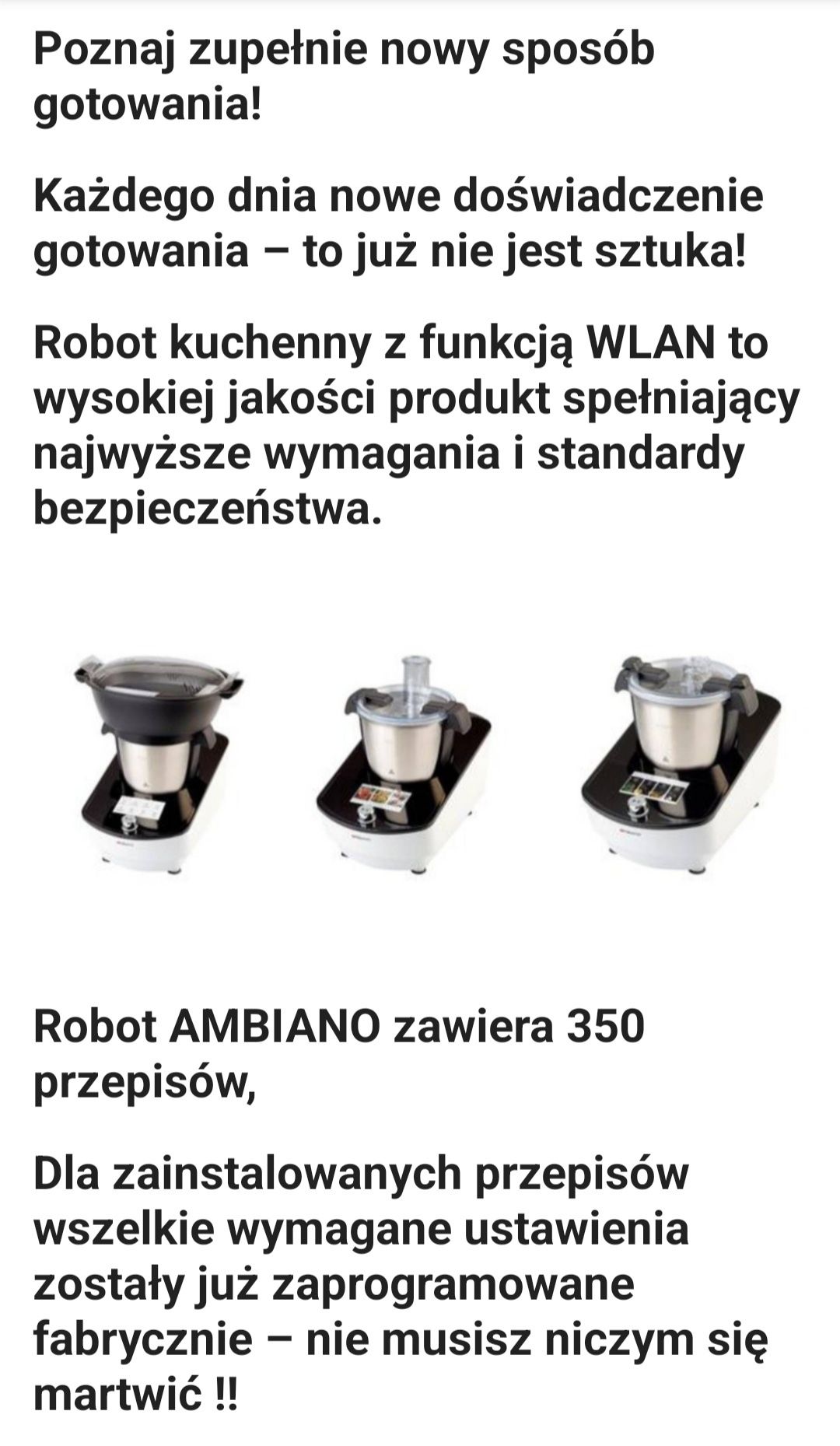 Termomix robot kuchenny ambiano