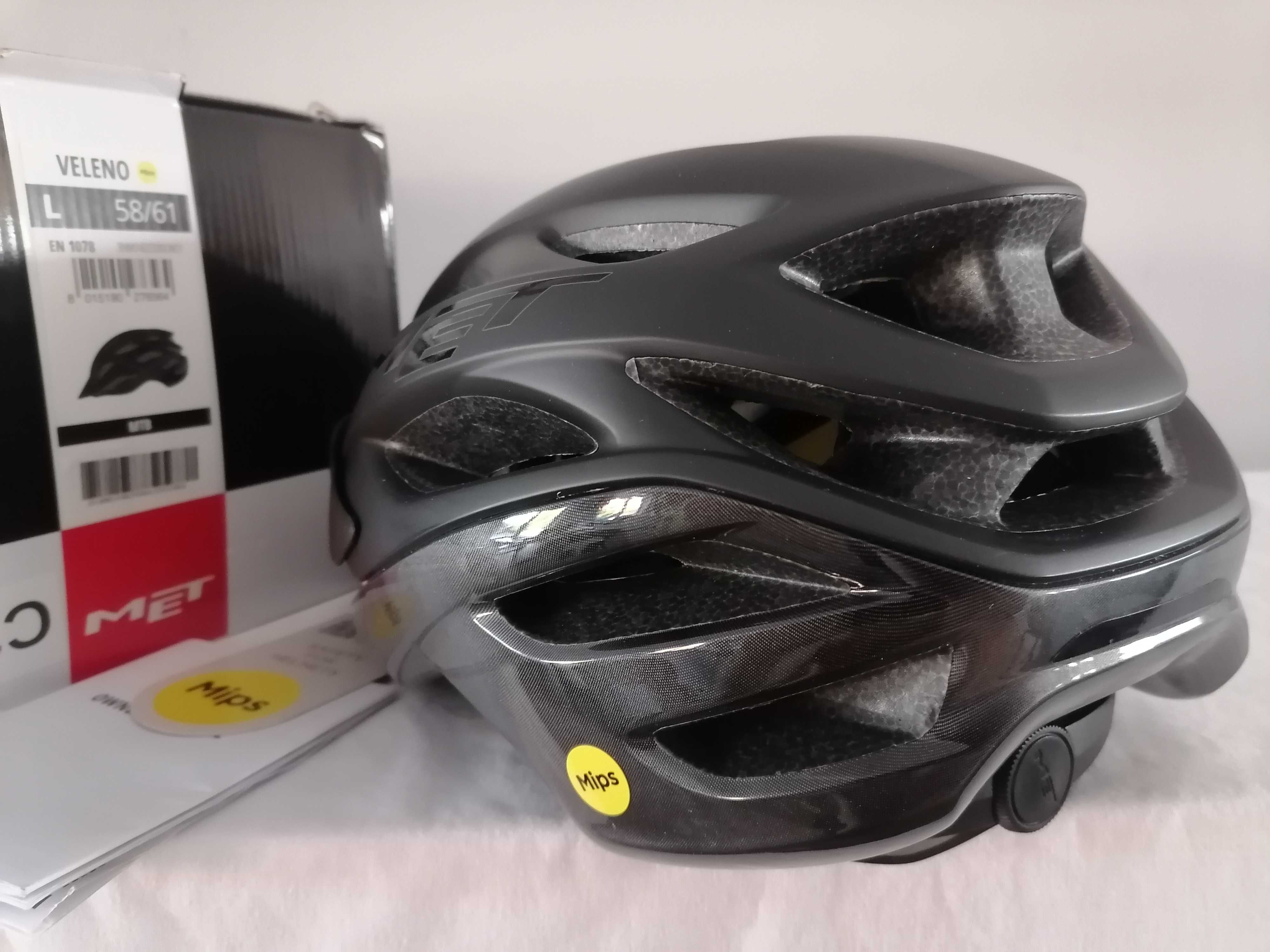 Kask rowerowy Met Veleno Mips Black L 58-61cm