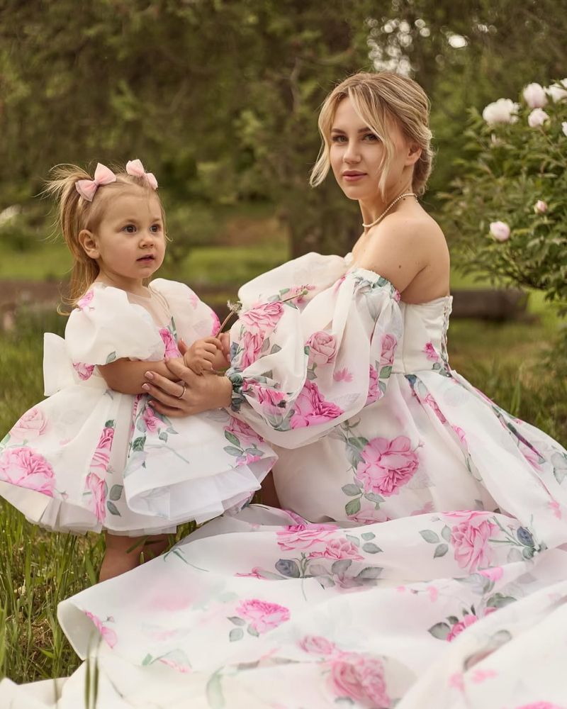 Family look мама та доньки 1 рік, 3-4 роки, 8 років