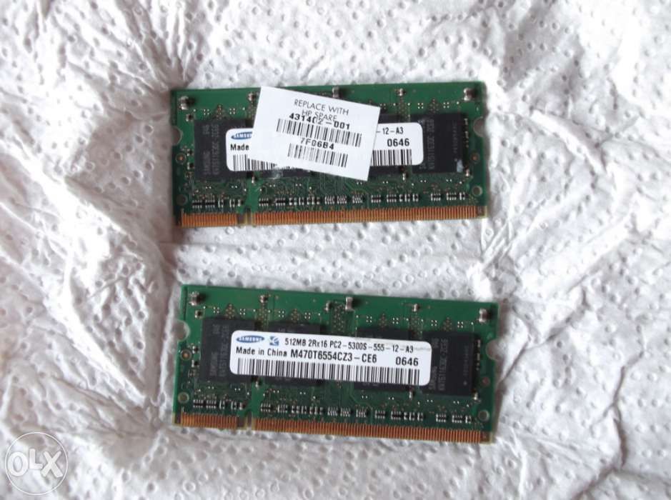 RAM Samsung 2 x 512 MB64730104951426121