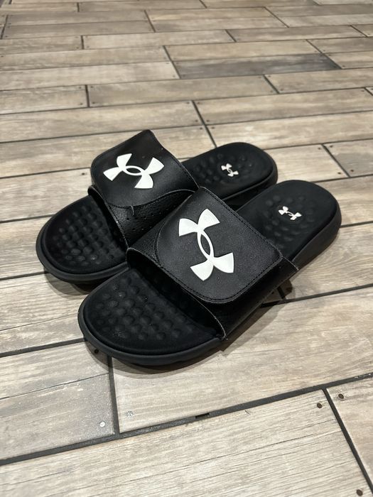 Тапки шлепанцы Under Armour мужские черные, размер 44,5