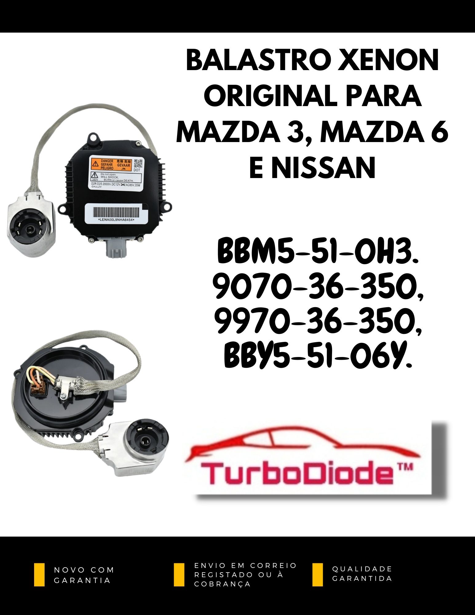 Balastro Xenon original para Mazda 3 Mazda 6 e Nissan