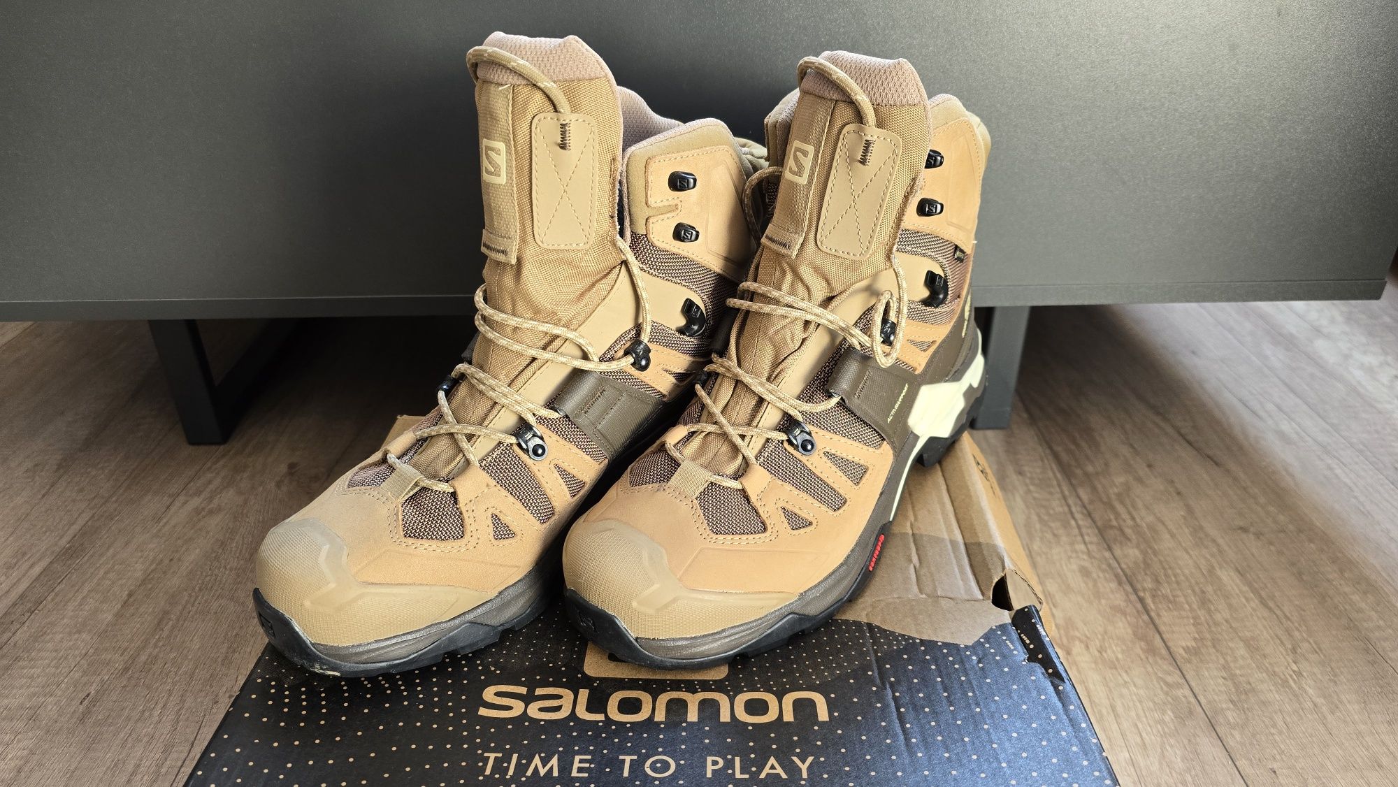 Buty Trekkingowe Górskie Salomon Quest 4 GTX Piaskowe rozmiar 44 i 2/3