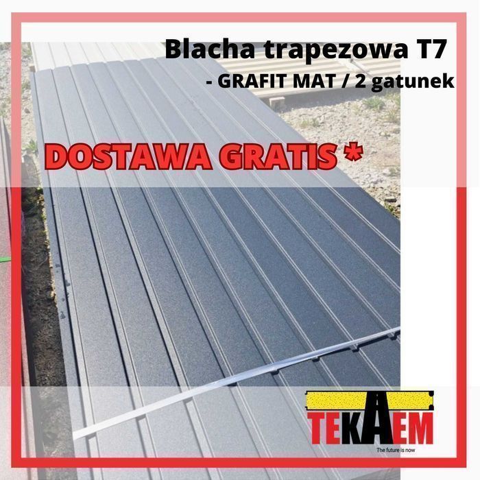 Pokrycia Dachowe Blacha Elewacyjna T7 DOSTAWA NA TERENIE POLSKI GRATIS