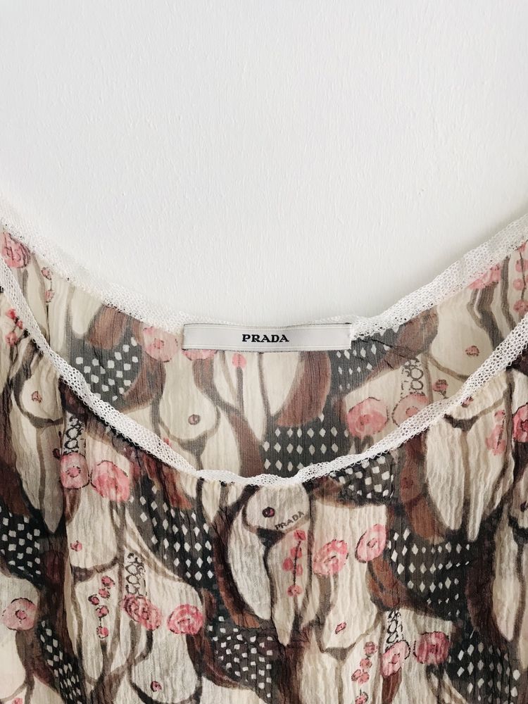 Bluzka  “Naked Lady” Prada 100% silk.