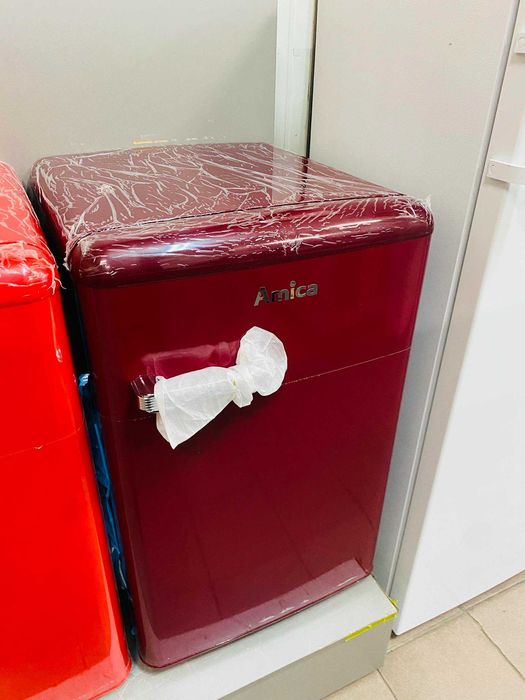 Lodówka Amica // RETRO-KOLOR BORDOWY // Możliwa wysyłka / transport