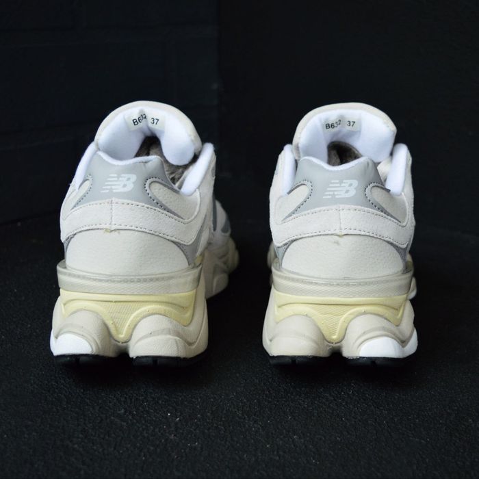 New Balance 9060 Beige Gray бежеві з сірим, хутро кросівки жіночі