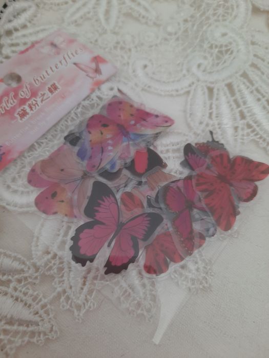 Cada Pack com 40 adesivos de borboletas coloridas. Scrapbooking, Junkj