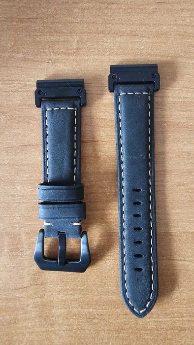 Pasek do zegarków Garmin Quickfit 26mm czarny skórzany