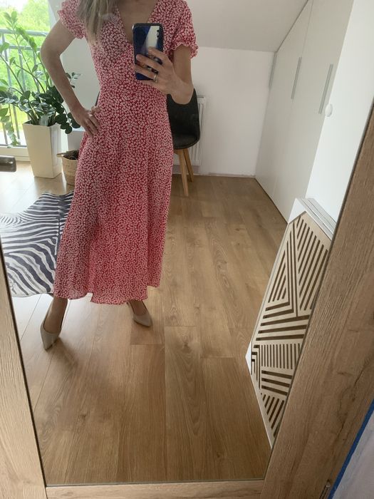 Sukienka kwiecista kwiatki dluga