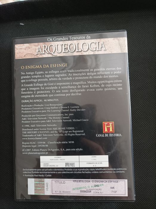 DVDs Tesouros da Arqueologia Planeta DeAgostini