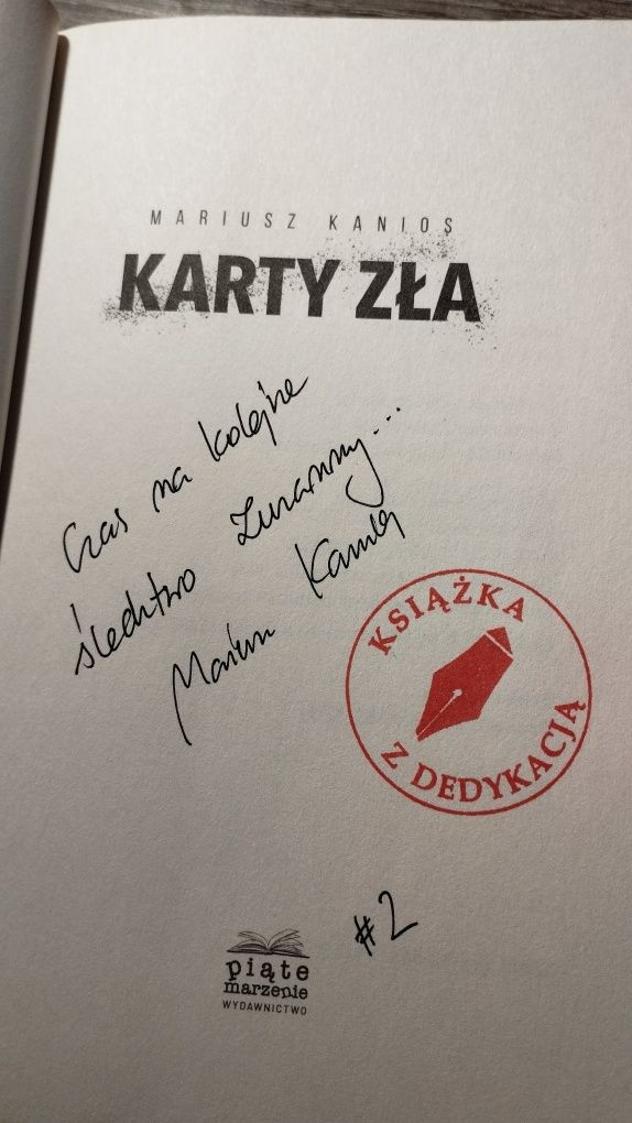 Książka "karty zła"