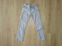 szare spodnie rurki chłopięce skinny jeansy dżinsowe * 2 pary * 140