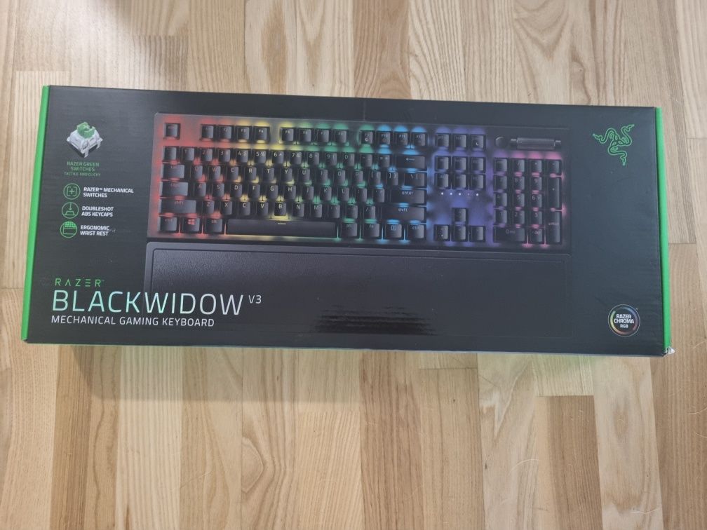 Razer Blackwidow V3 Green Switch RGB (mechaniczna)
stan nowy