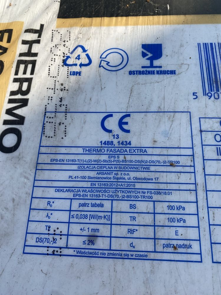 Styropian 15 cm fasada Arsanit EPS S-038